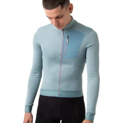 Isadore Alternative Eco-Fleece Fietsshirt met lange mouwen Heren - Slate
