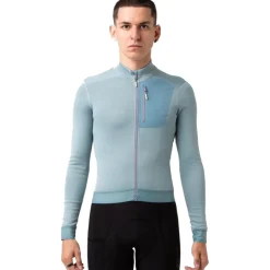 Isadore Alternative Eco-Fleece Fietsshirt met lange mouwen Heren - Slate