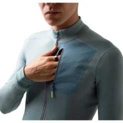 Isadore Alternative Eco-Fleece Fietsshirt met lange mouwen Heren - Slate