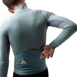 Isadore Alternative Eco-Fleece Fietsshirt met lange mouwen Heren - Slate