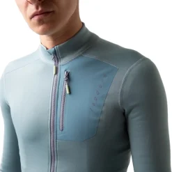 Isadore Alternative Eco-Fleece Fietsshirt met lange mouwen Heren - Slate