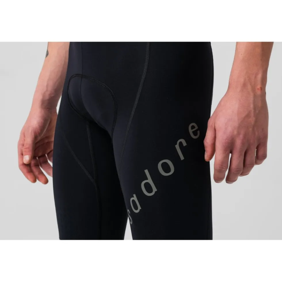 Isadore Alternative Fietsshorts met Bretels Heren - Black