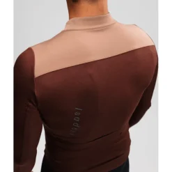 Isadore Signature Wind Block Fietsshirt met lange mouwen Heren - bitter chocolate