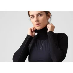 Isadore Winter Wind Block Onderhemd met lange Mouwen Dames - Zwart