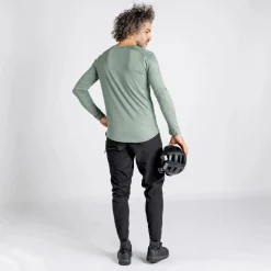 iXS Flow Merino MTB Fietsshirt met Lange Mouwen Heren - sage