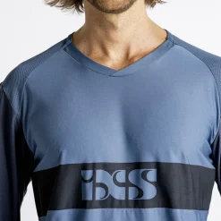 iXS Trigger EVO MTB-Fietsshirt met lange mouwen Heren - storm/marine
