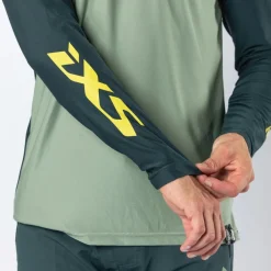 iXS Trigger Lite 1.0 MTB-Fietstrui met lange mouwen Heren - sage-duck green