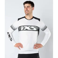 iXS Trigger Lite 1.1 MTB-Fietstrui met lange mouwen Heren - wit/zwart