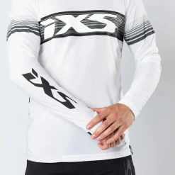 iXS Trigger Lite 1.1 MTB-Fietstrui met lange mouwen Heren - wit/zwart