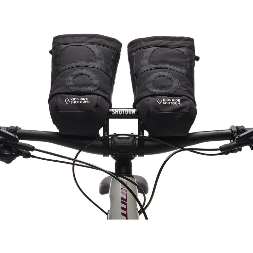 Kids Ride Shotgun Pogies Stuurmanchetten - zwart