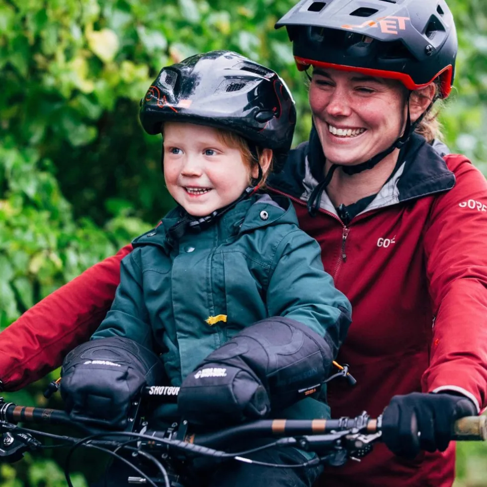 Kids Ride Shotgun Pogies Stuurmanchetten - zwart