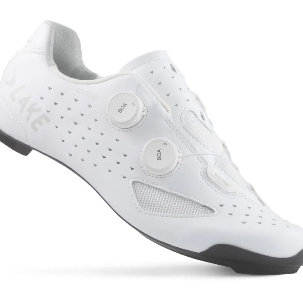 Lake CX238 Racefietsschoenen Heren - Clarino Microvezel - wit/wit