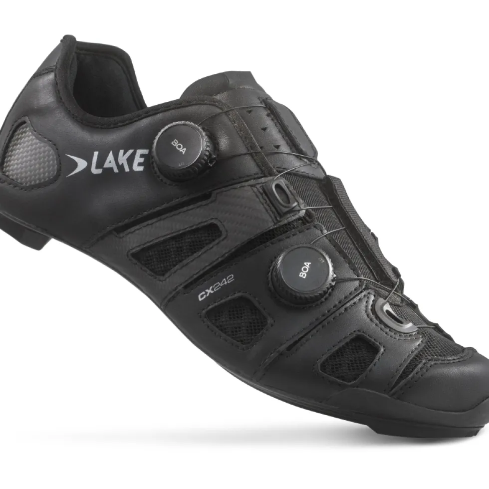 Lake CX242 Racefietsschoenen Heren - zwart/zilver