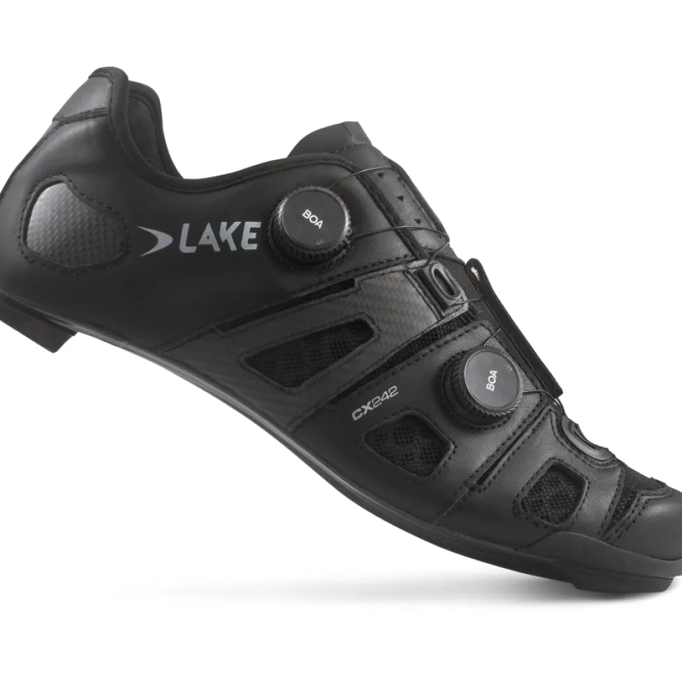 Lake CX242 Racefietsschoenen Heren - zwart/zilver