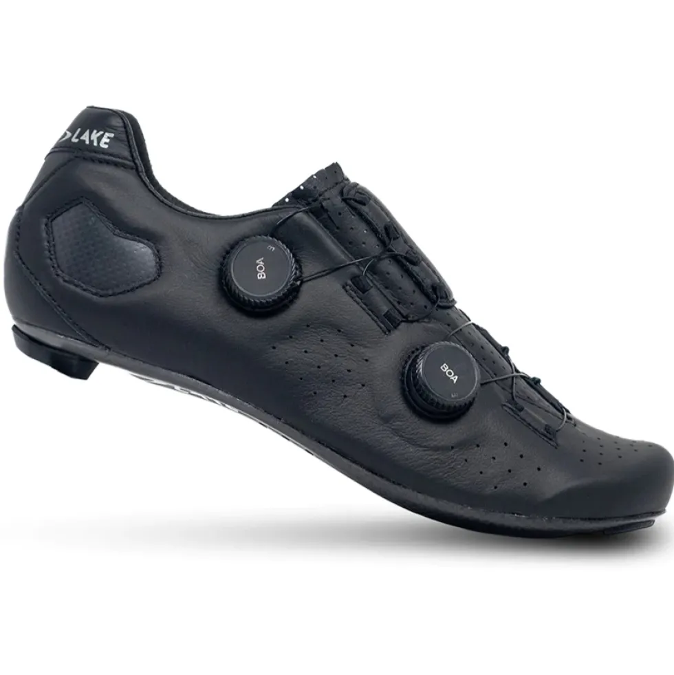 Lake CX333 Racefietsschoenen Heren - Breed - zwart/zilver