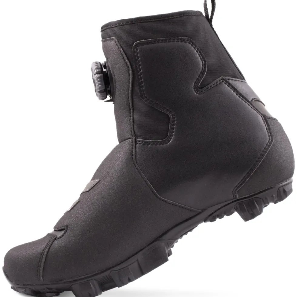 Lake MX146 MTB-Schoenen Heren - Breed - zwart/zwart reflecterend