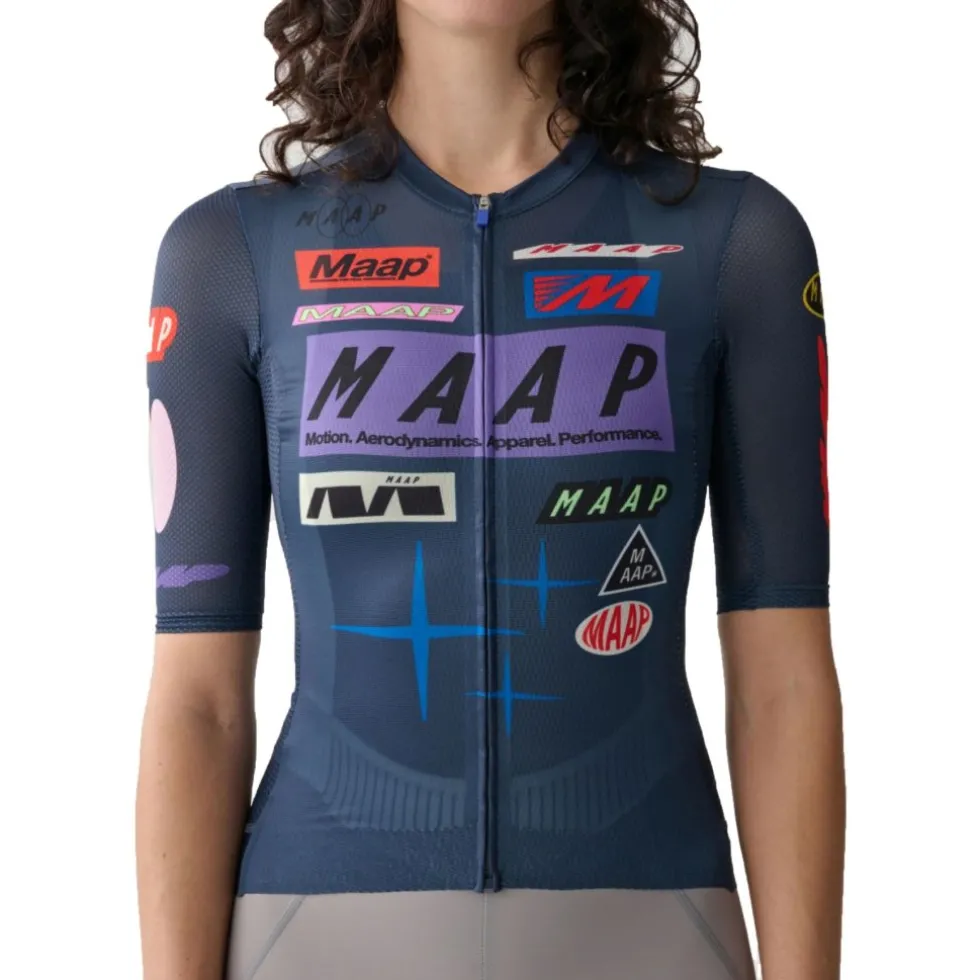 MAAP Drome Pro Air 3.0 Fietsshirt met Korte Mouwen Dames - midnight