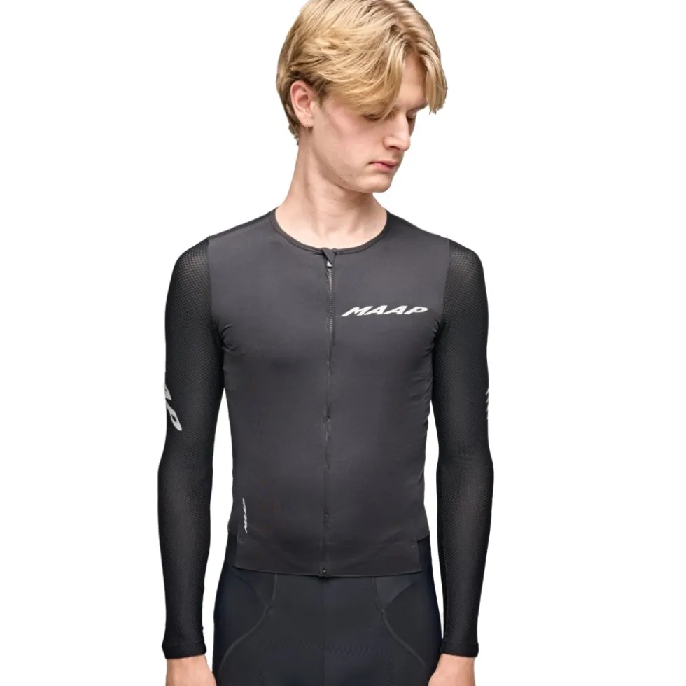 MAAP Emerge Fietsshirt met Lange Mouwen Heren - zwart