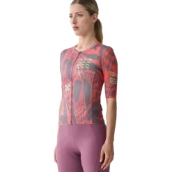 MAAP Privateer P.O Pro Air 3.0 Paige Onweller Fietsshirt met Korte Mouwen Dames - pale henna