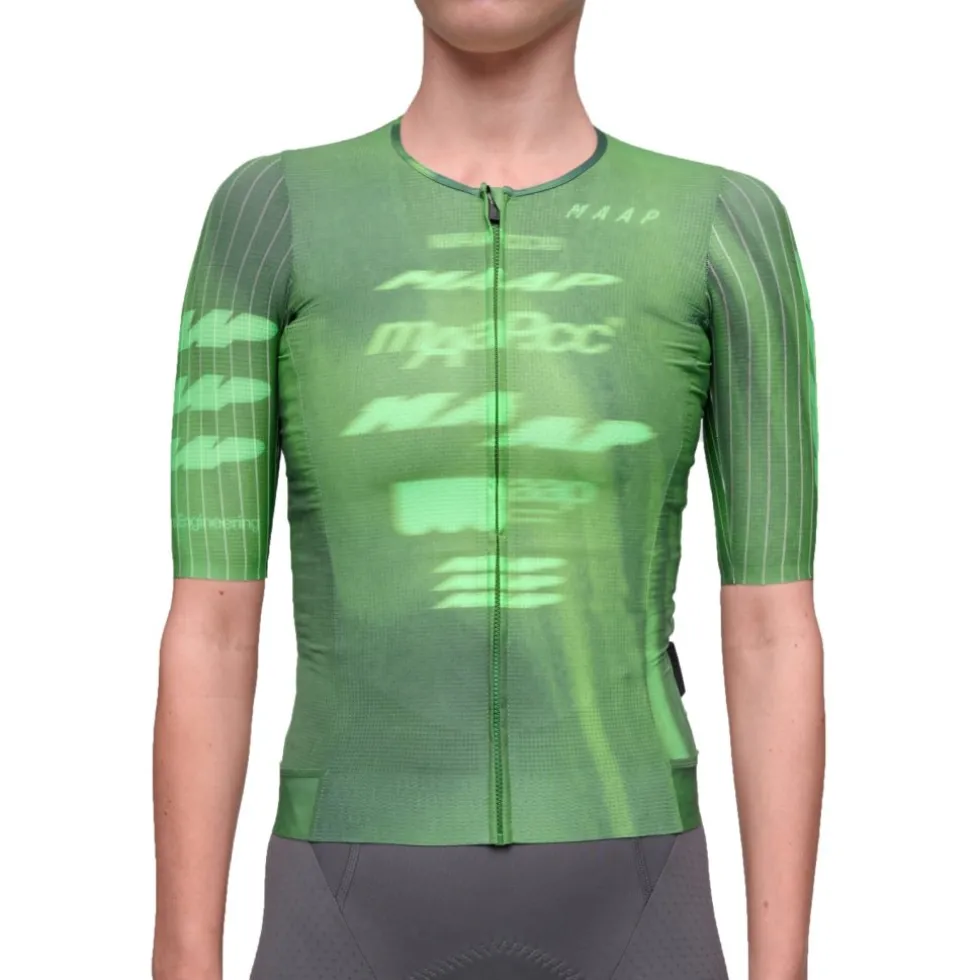 MAAP Pro Aero Fietsshirt met Korte Mouwen Dames - neptune green