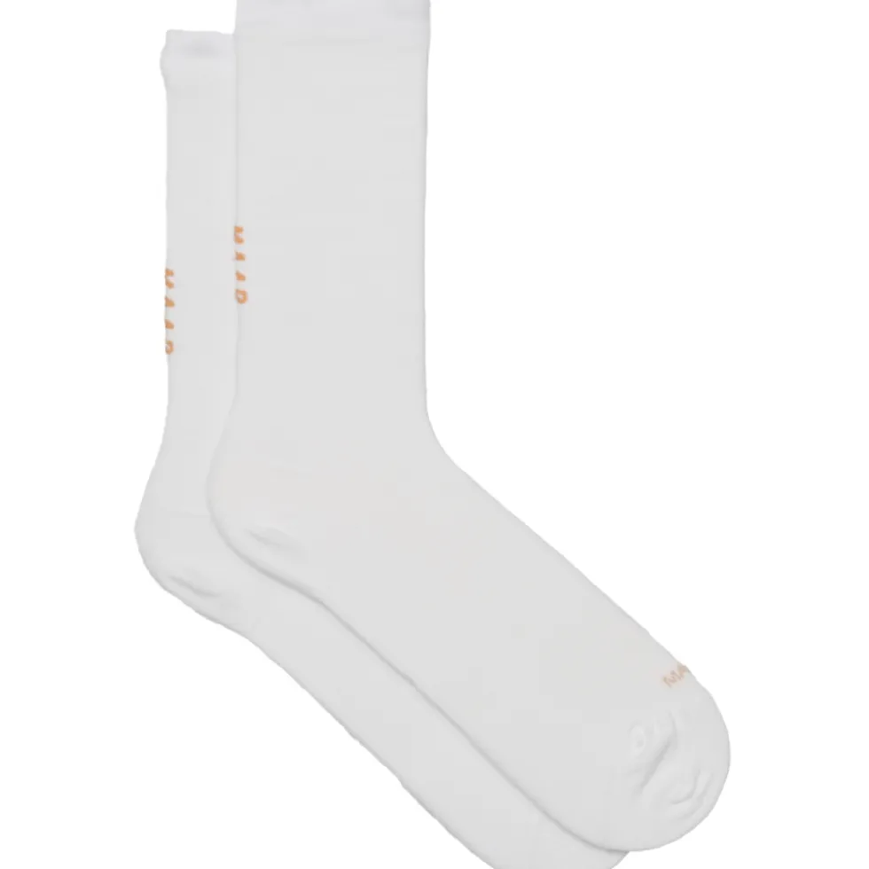 MAAP Team Sokken lang - white/faded fluoro orange