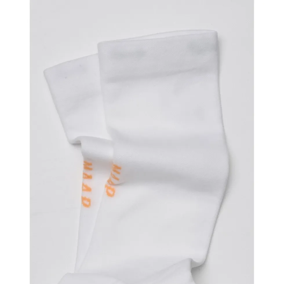 MAAP Team Sokken lang - white/faded fluoro orange