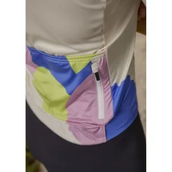 Maloja SokostiM. Roadbike Fietsshirt met Korte Mouwen Dames - shaded white rivulet 1158