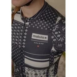 Maloja SokostiM. Roadbike Fietsshirt met Korte Mouwen Dames - shaded white rivulet 1158