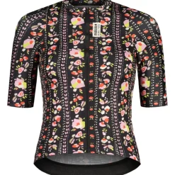 Maloja SokostiM. Roadbike Fietsshirt met Korte Mouwen Dames - deep black rivulet 1119
