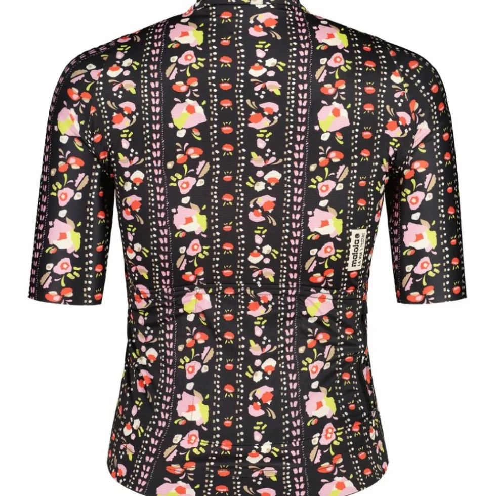 Maloja SokostiM. Roadbike Fietsshirt met Korte Mouwen Dames - deep black rivulet 1119
