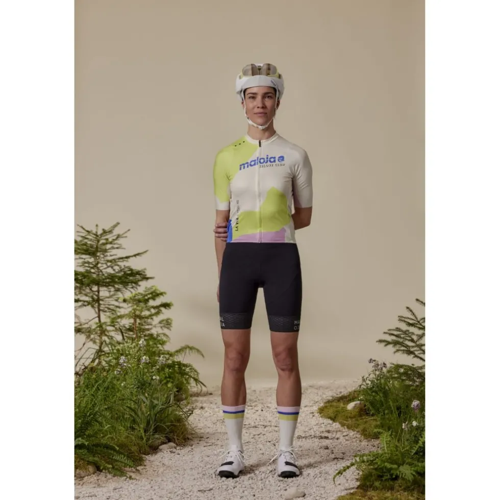 Maloja SokostiM. Roadbike Fietsshirt met Korte Mouwen Dames - smoky purple anniversary 1159
