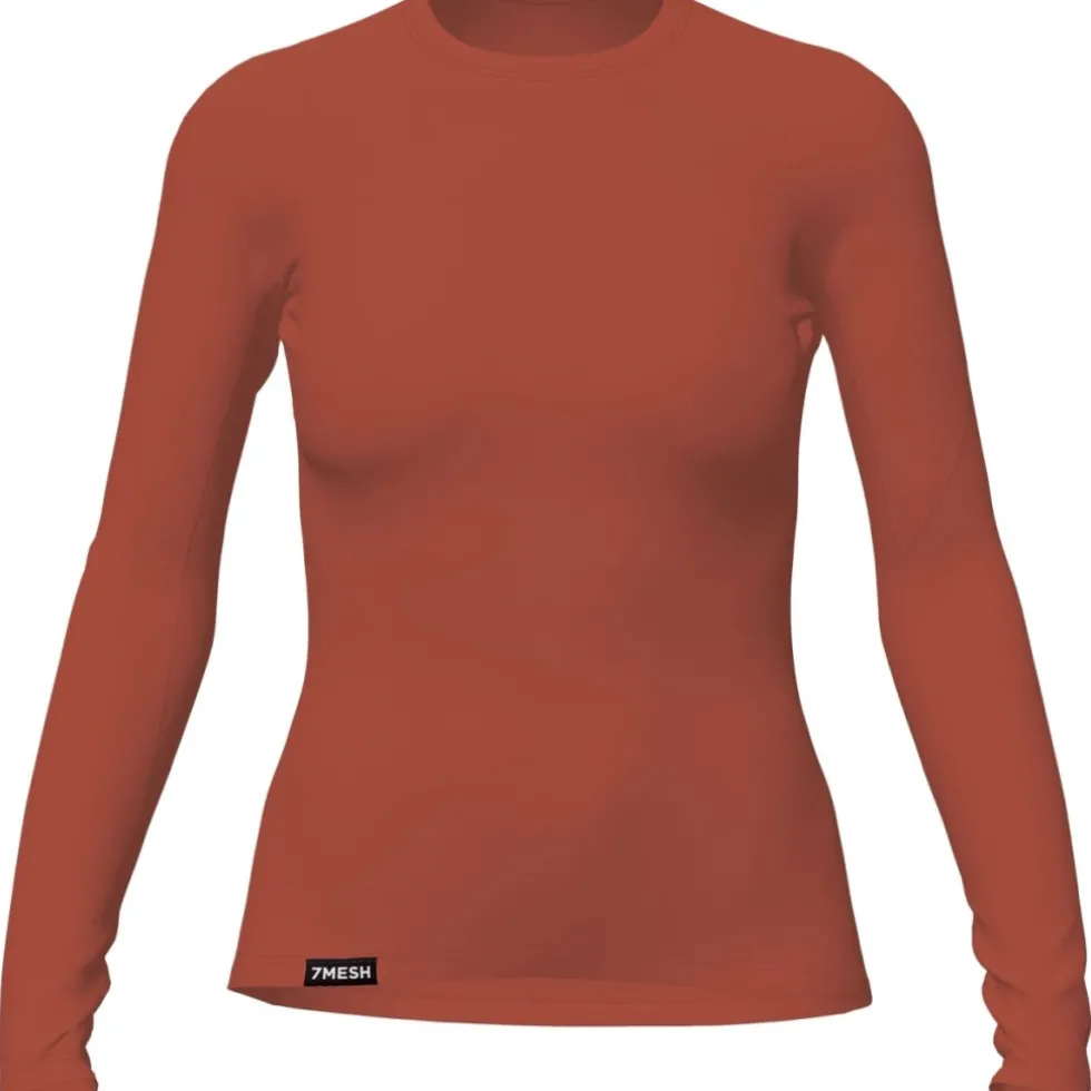 7mesh Ashlu Merino Hemd met Lange Mouwen Dames - Clay