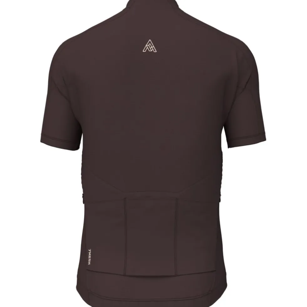 7mesh Ashlu Merino Shirt met Korte Mouwen Heren - Dark Chocolate