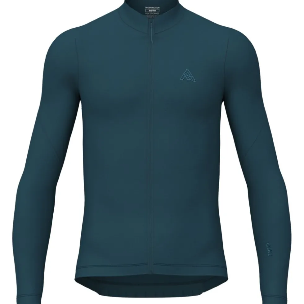 7mesh Ashlu Merino Shirt met lange mouwen voor heren - Deep Sea