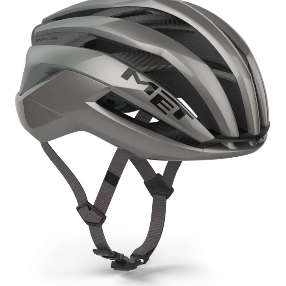 MET Trenta 3K Carbon Fietshelm - Opal Gray/Glossy