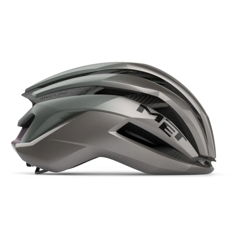 MET Trenta 3K Carbon Fietshelm - Opal Gray/Glossy