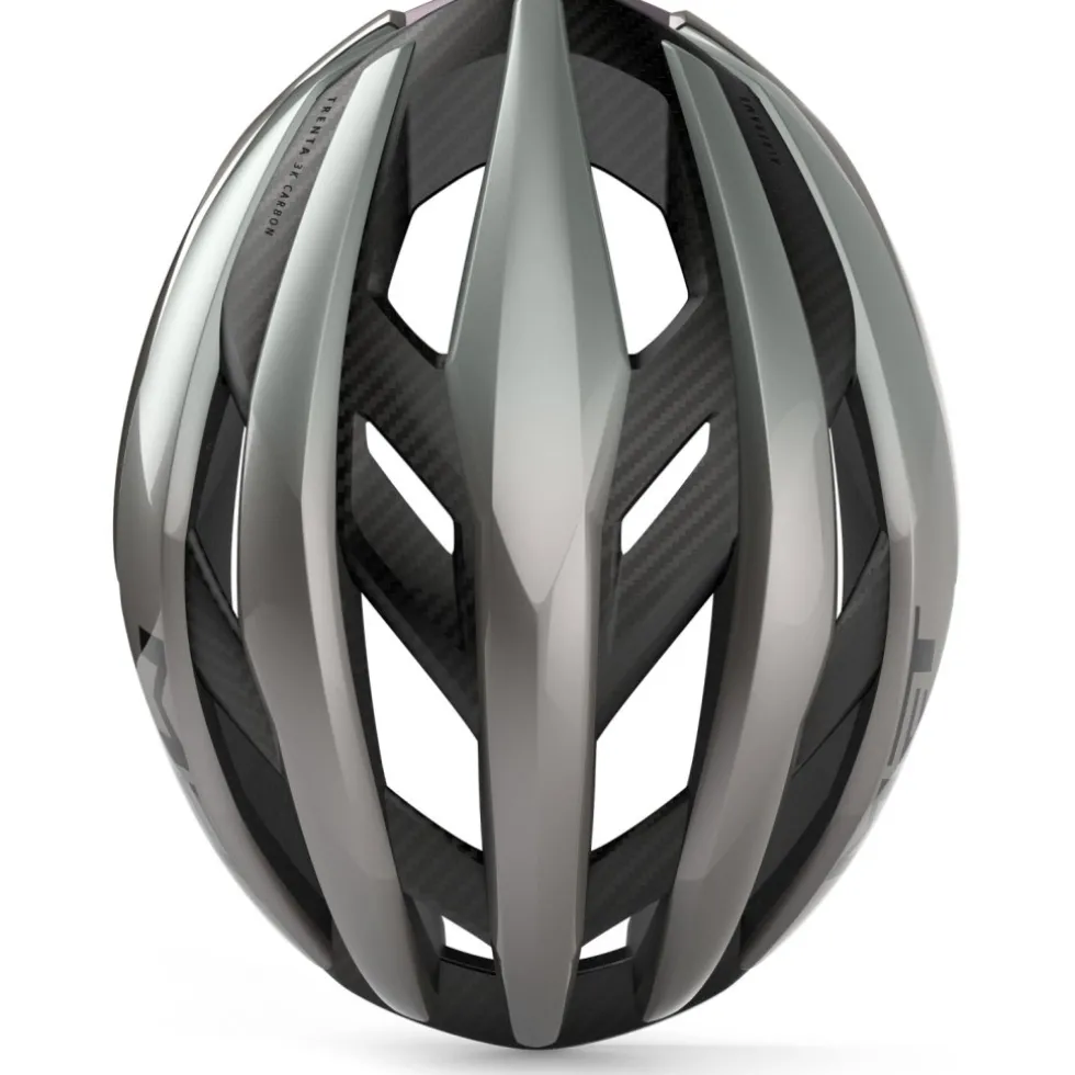 MET Trenta 3K Carbon Fietshelm - Opal Gray/Glossy