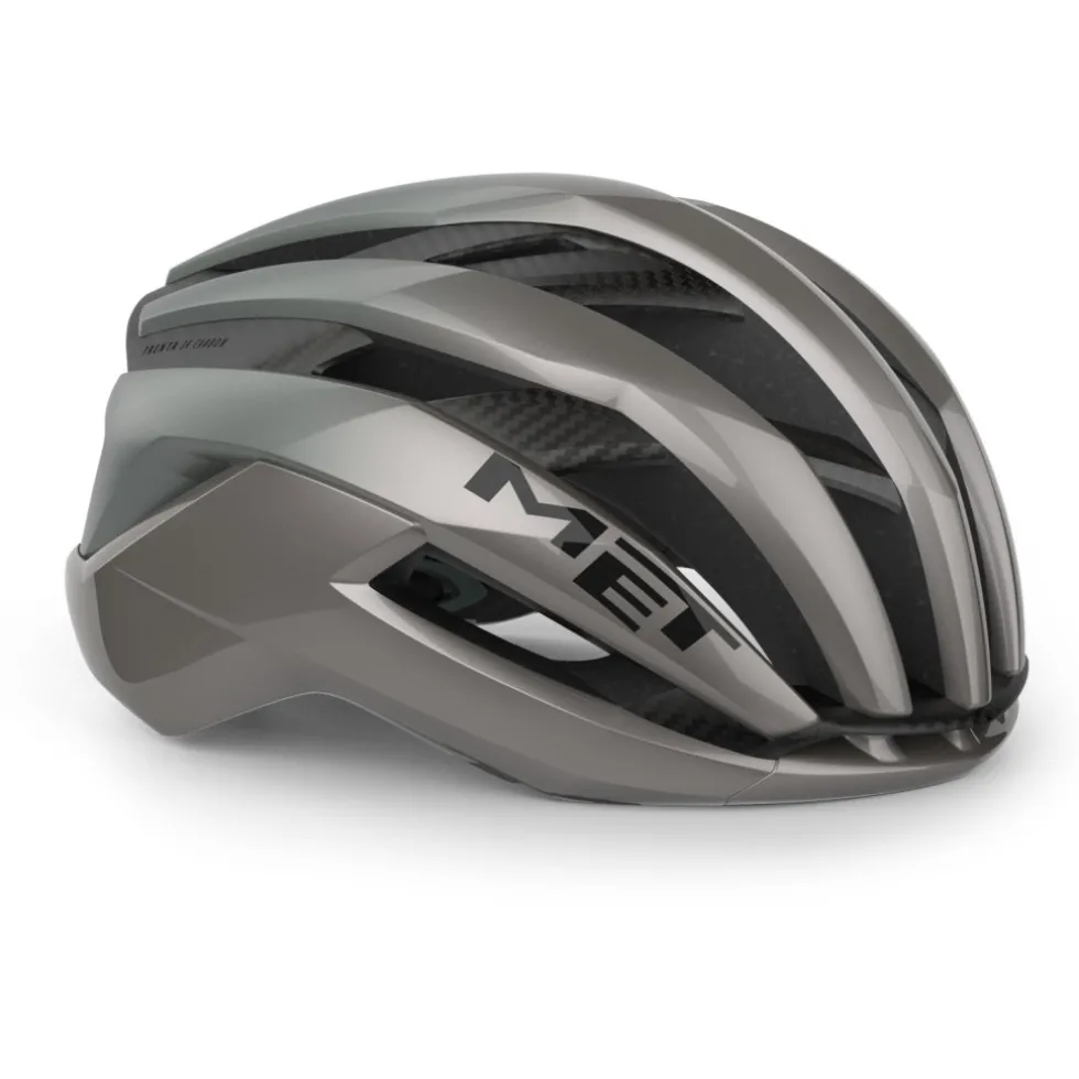 MET Trenta 3K Carbon Fietshelm - Opal Gray/Glossy