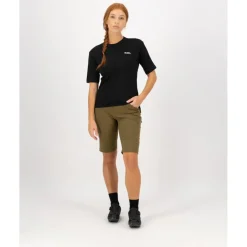 Mons Royale Diversion Merino Fietsshirt met Korte Mouwen Dames - zwart