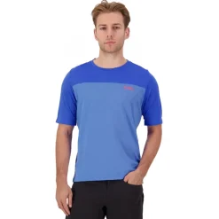 Mons Royale Diversion Merino Fietsshirt met Korte Mouwen Heren - ocean / ultramarine