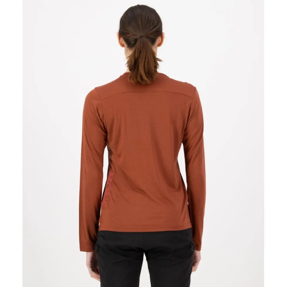 Mons Royale Diversion Merino Fietsshirt met Lange Mouwen Dames - sienna