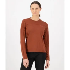 Mons Royale Diversion Merino Fietsshirt met Lange Mouwen Dames - sienna