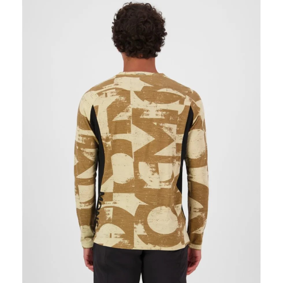 Mons Royale Diversion Merino Fietsshirt met Lange Mouwen Heren - mr grunge / black