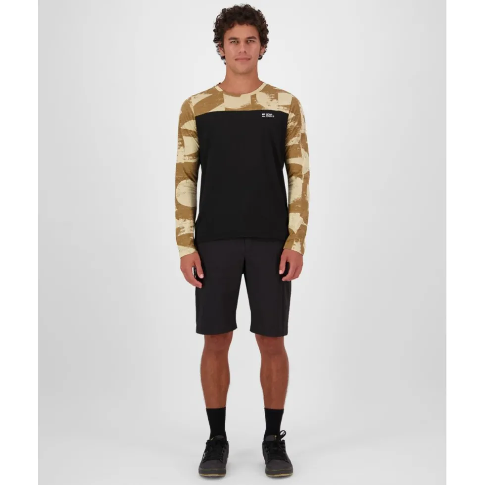Mons Royale Diversion Merino Fietsshirt met Lange Mouwen Heren - mr grunge / black