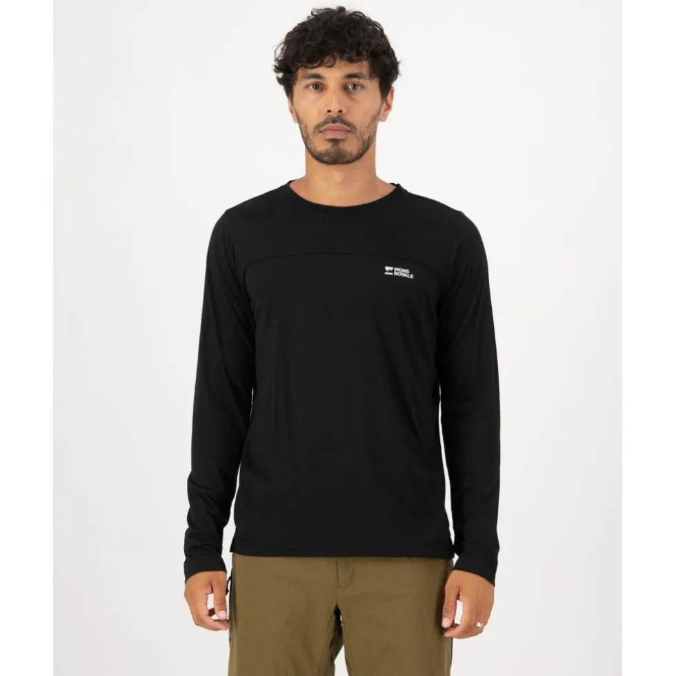 Mons Royale Diversion Merino Fietsshirt met Lange Mouwen Heren - zwart