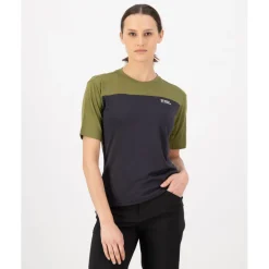 Mons Royale Diversion Merino Fietsshirt met Korte Mouwen Dames - fern / 9 iron