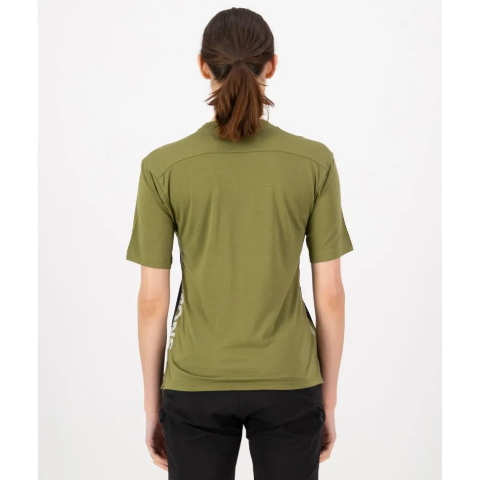 Mons Royale Diversion Merino Fietsshirt met Korte Mouwen Dames - fern / 9 iron