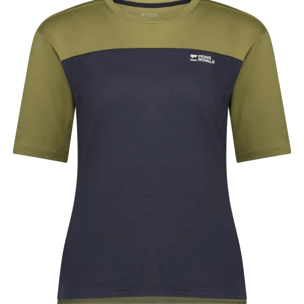 Mons Royale Diversion Merino Fietsshirt met Korte Mouwen Dames - fern / 9 iron
