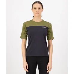 Mons Royale Diversion Merino Fietsshirt met Korte Mouwen Dames - fern / 9 iron