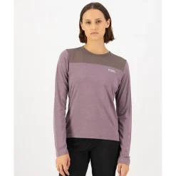 Mons Royale Diversion Merino Fietsshirt met Lange Mouwen Dames - mauve / iron